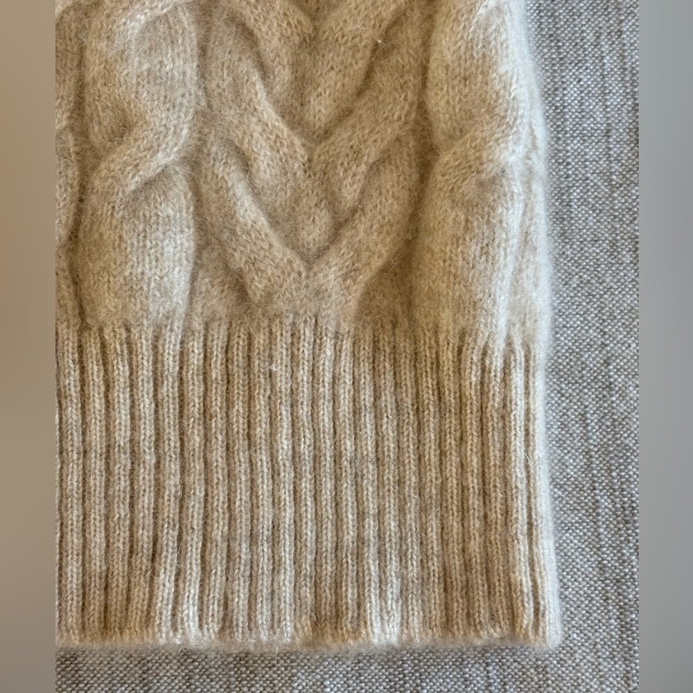Garnet Hill Cashmere Cable Knit Open Cardigan - Picture 6 of 16